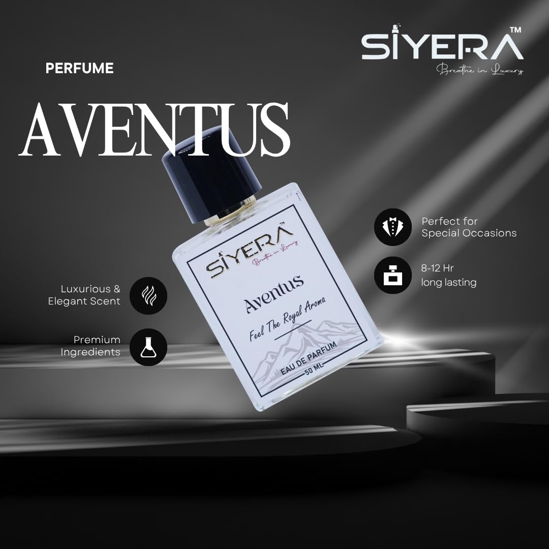 SIYERA breathe in Aventus Eau de Parfum for Men, Pocket Perfume Travel Size, Fresh Fruity Woody - front view (9)