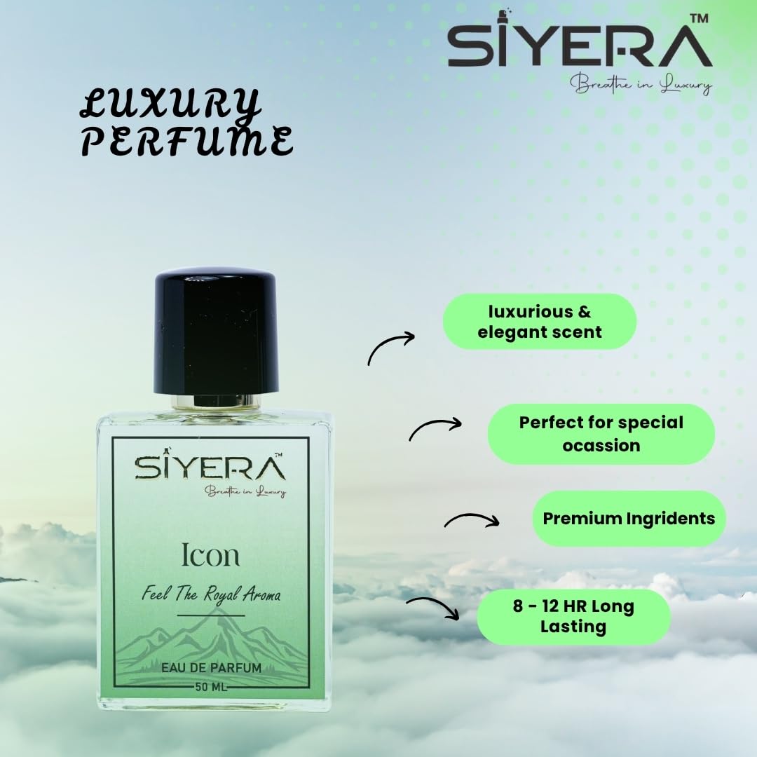 Siyera breathe in Icon Eau de Parfum - Unisex Woody & Spicy Fragrance for Men and Women - front view (11)