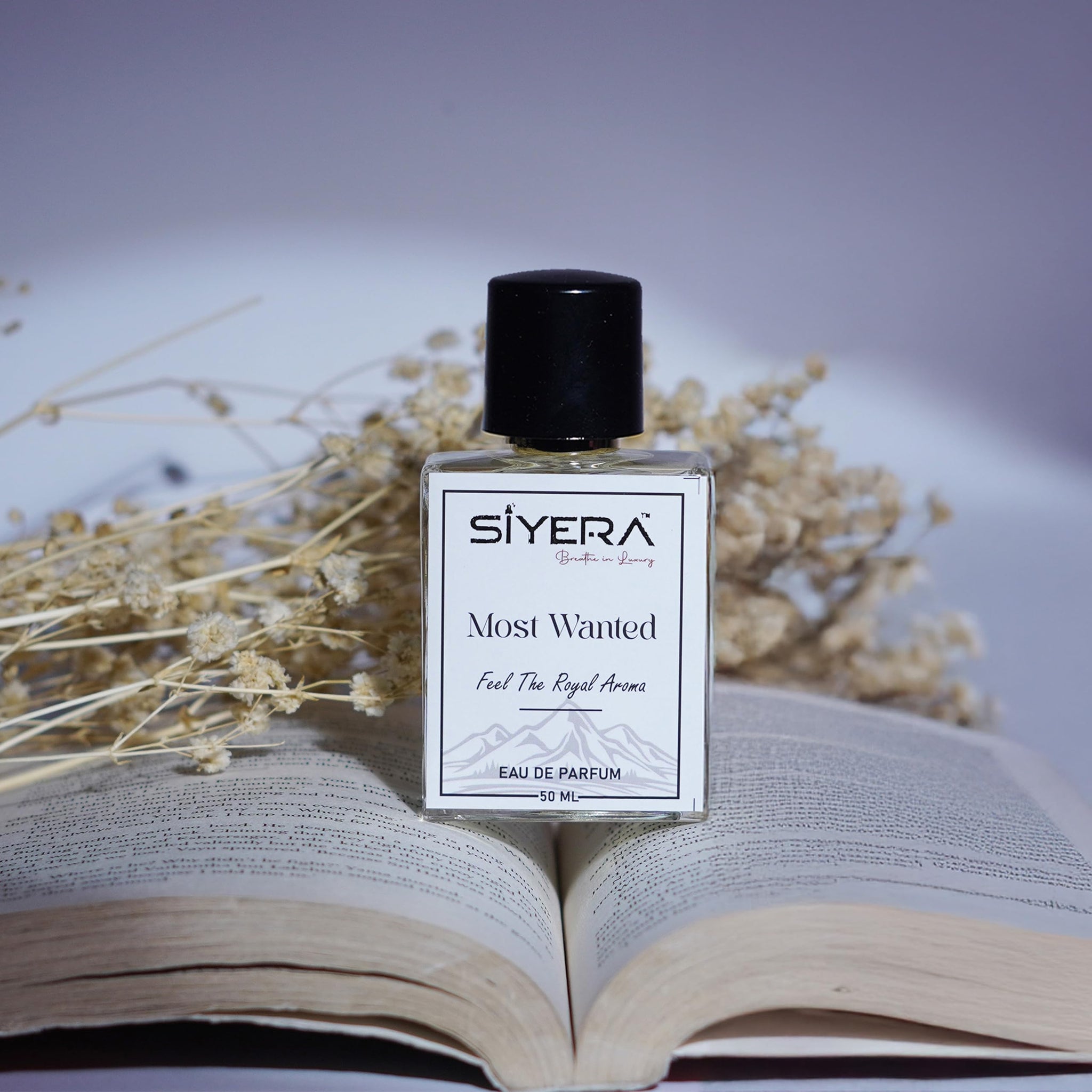 siyera breathe in Most Wanted Eau De Parfum 50ml Unisex Long Lasting Spray - packaging