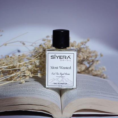 siyera breathe in Most Wanted Eau De Parfum 50ml Unisex Long Lasting Spray - packaging