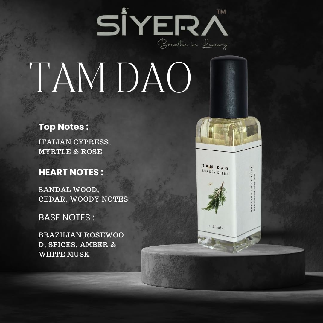 SIYERA Tam Dao Eau de Parfum, Woody Sandalwood Unisex Fragrance, Long Lasting Perfume - front view