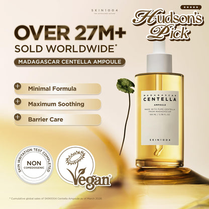 SKIN1004 Madagascar Centella Asiatica Ampoule Facial Serum, 100% Extract, Unisex - front view