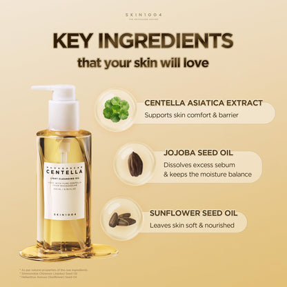 SKIN1004 Madagascar Centella Light Cleansing Oil, Gentle Makeup Remover for All Skin Types, Adult - ingredients panel (13)