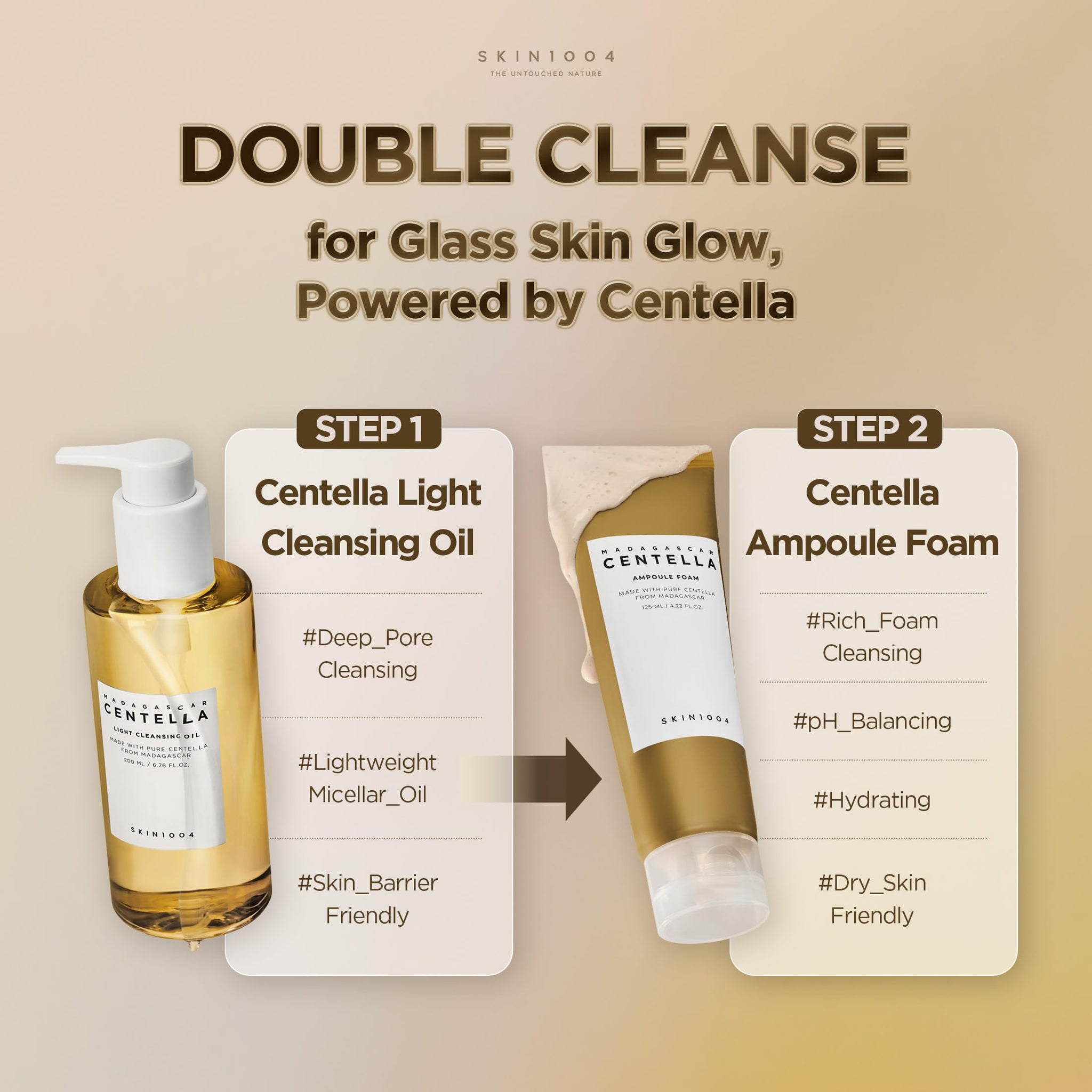 SKIN1004 Madagascar Centella Light Cleansing Oil, Gentle Makeup Remover for All Skin Types, Adult - in use