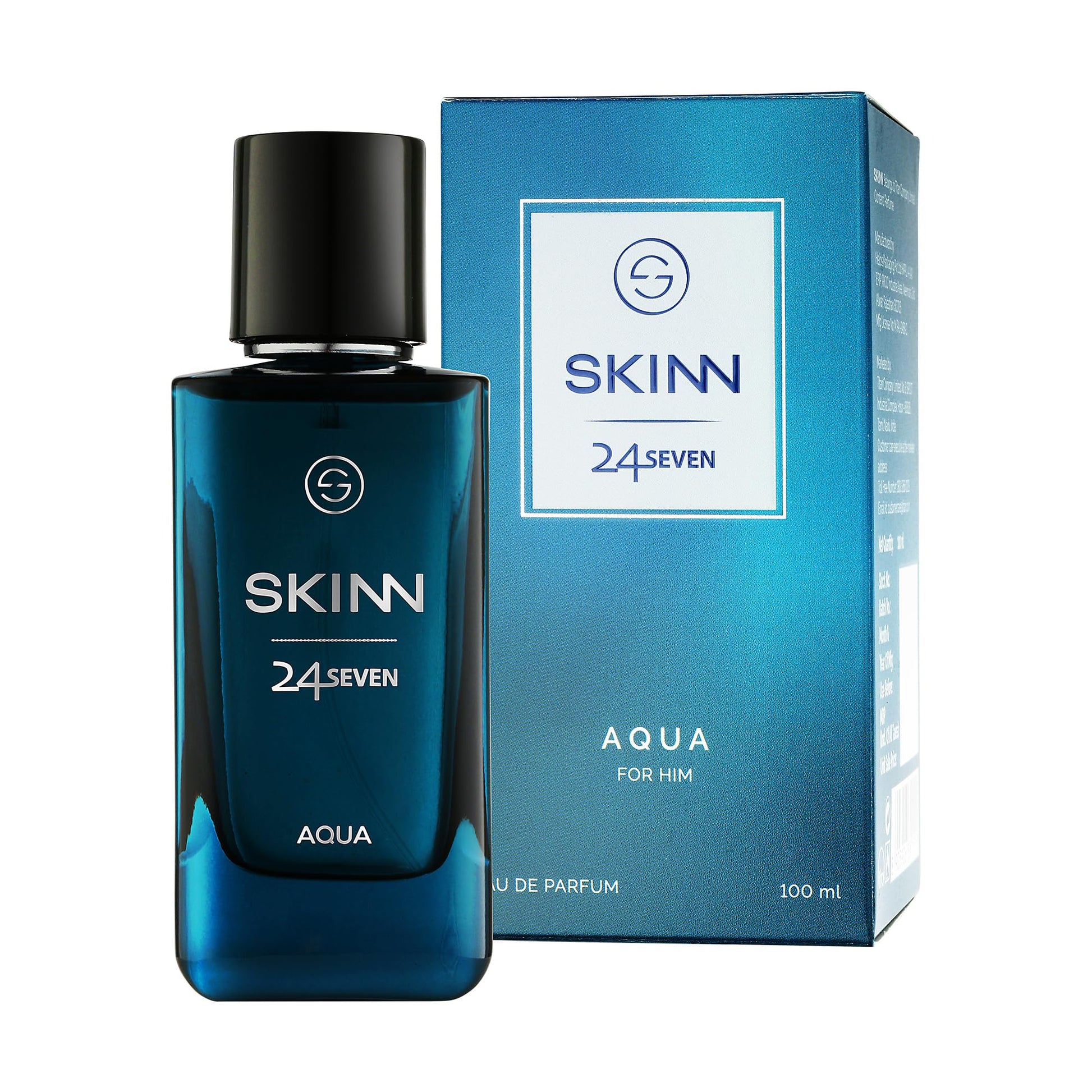 Skinn By Titan 24 Seven Aqua Eau de Parfum, Citrus-Marine Scent, Unisex Modern Fragrance (2)