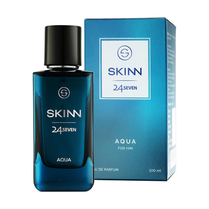 Skinn By Titan 24 Seven Aqua Eau de Parfum, Citrus-Marine Scent, Unisex Modern Fragrance (2)