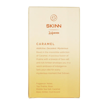 Skinn By Titan 24Seven Caramel Eau De Parfum for Women, 100ml, Modern Fragrance - close-up detail