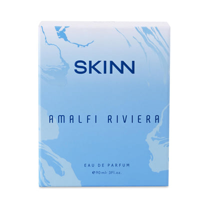 Skinn By Titan Amalfi Riviera Eau de Parfum, 90ml, Unisex, Citrus-Marine Fragrance - packaging