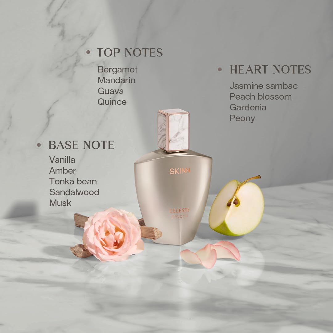 Skinn By Titan Celeste Beyond Eau de Parfum, 100ml, Floral Woody Ambery Fragrance for Women - back view