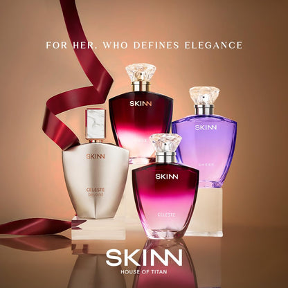 Skinn By Titan Celeste Beyond Eau de Parfum, 100ml, Floral Woody Ambery Fragrance for Women - ingredients panel