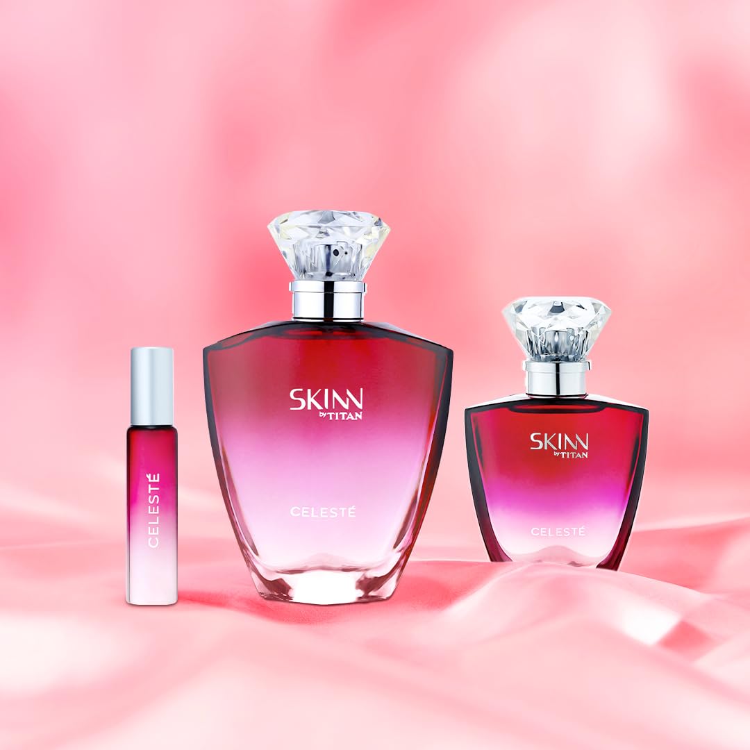 Skinn By Titan Celeste Eau de Parfum, 20ml, Floral Fruity Fresh Fragrance for Women - packaging