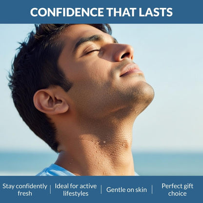Skinn By Titan Escapade Mediterranean Grove Deodorant, 150 ml, Fresh & Spicy Scent for Men - label detail