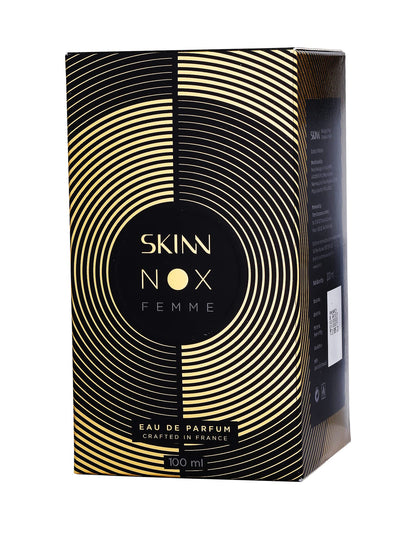 Skinn By Titan Liquid Nox Femme Eau de Parfum for Women, Modern Fragrance, French Crafted - label detail