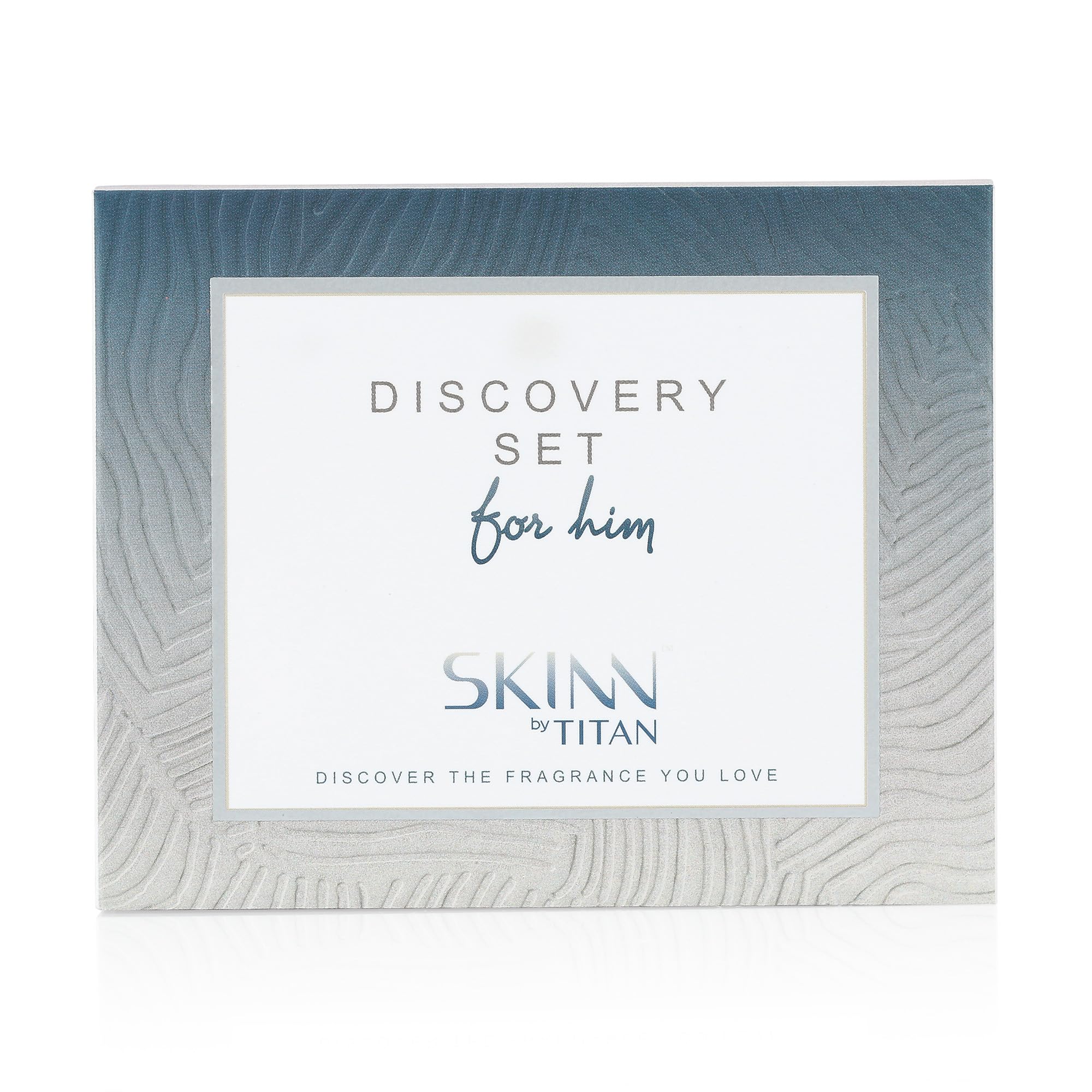 Skinn By Titan Men's Discovery Kit, 5 x 2ml Eau de Parfum Vials, Raw/Steele/Verge/Country Road/Amalfi Bleu - front view