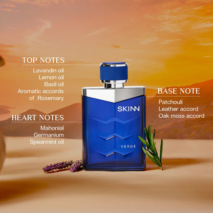 Skinn By Titan Men's Eau de Parfum, Modern Adult Personal Fragrance for Grooming Routines - front view (9)