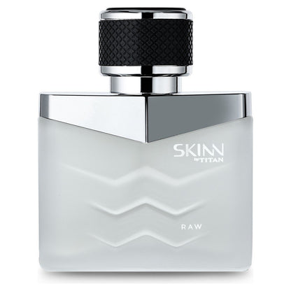 Skinn By Titan Raw Eau de Parfum for Men, 50ml Spray, Woody Cologne with Bergamot and Patchouli - front view