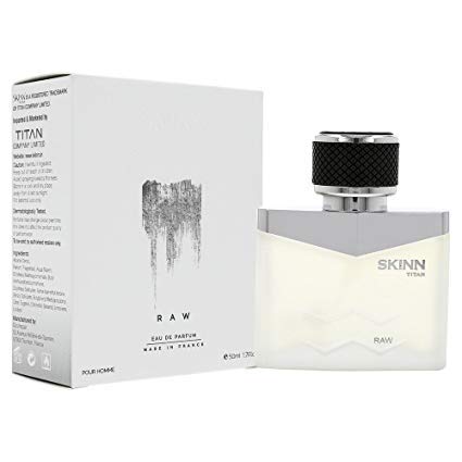 Skinn By Titan Raw EDP for Men, 50ml Perfume Spray with Bergamot, Mandarin, Patchouli