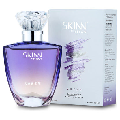 Skinn By Titan Sheer Eau de Parfum, 100ml, Women's Fragrance, Modern Style, Floral Fruity Fresh Notes