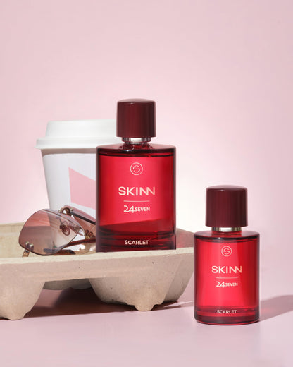 Skinn By Titan Skinn 24 Seven Eau de Parfum, 50ml, Scarlet, Unisex - front view