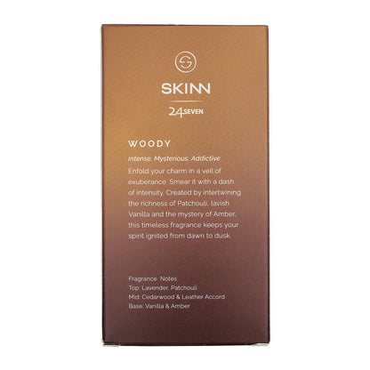 Skinn By Titan Skinn 24 Seven Woody Eau de Parfum, Unisex Fragrance, IFRA Compliant - close-up detail