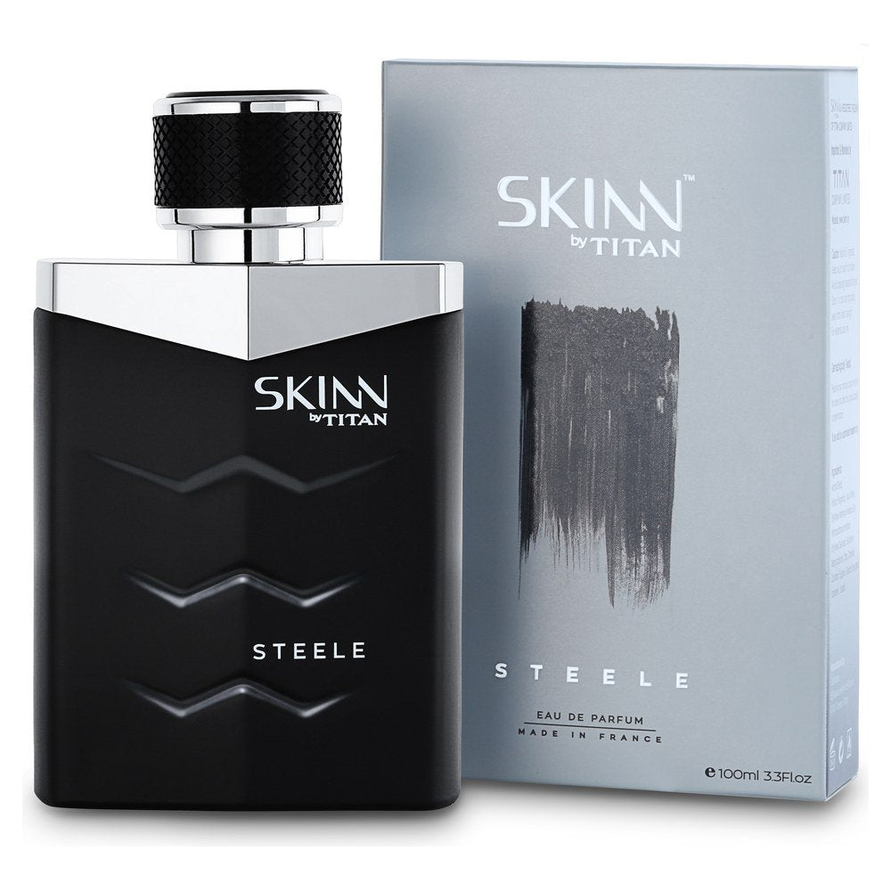 Skinn By Titan Steele Eau de Parfum for Men, Long Lasting Fresh Cologne Fragrance, Single Bottle