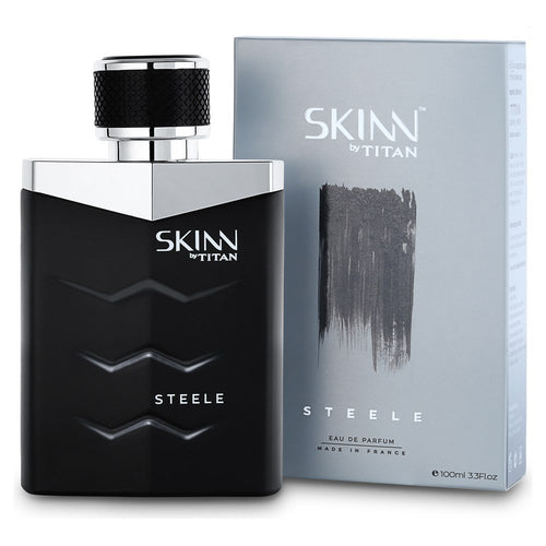 Skinn By Titan Steele Eau de Parfum for Men, Long Lasting Fresh Cologne Fragrance, Single Bottle