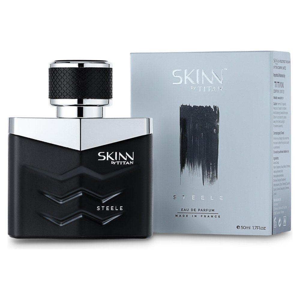 Skinn By Titan Steele Eau de Parfum for Men, Long Lasting Fresh Cologne Fragrance, Single Bottle (11)