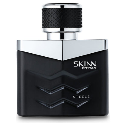Skinn By Titan Steele Eau de Parfum for Men, Long Lasting Fresh Cologne Fragrance, Single Bottle - front view (12)