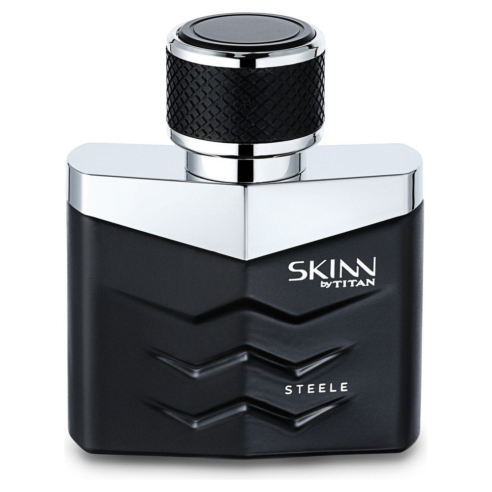 Skinn By Titan Steele Eau de Parfum for Men, Long Lasting Fresh Cologne Fragrance, Single Bottle - back view (13)