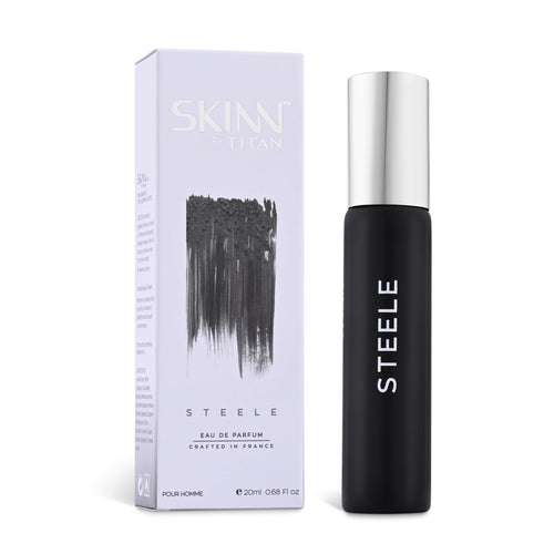 Skinn By Titan Steele Perfume for Men, 20ml, Eau de Parfum, Modern Fragrance with IFRA Certification