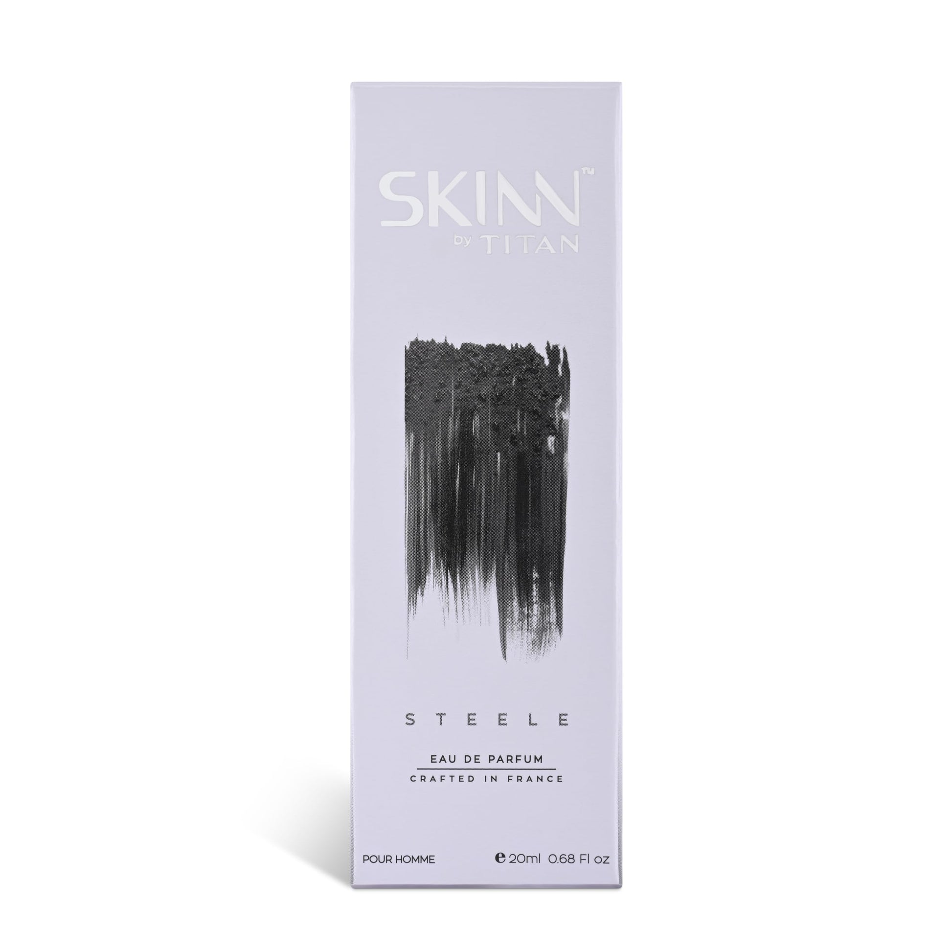Skinn By Titan Steele Perfume for Men, 20ml, Eau de Parfum, Modern Fragrance with IFRA Certification - front view