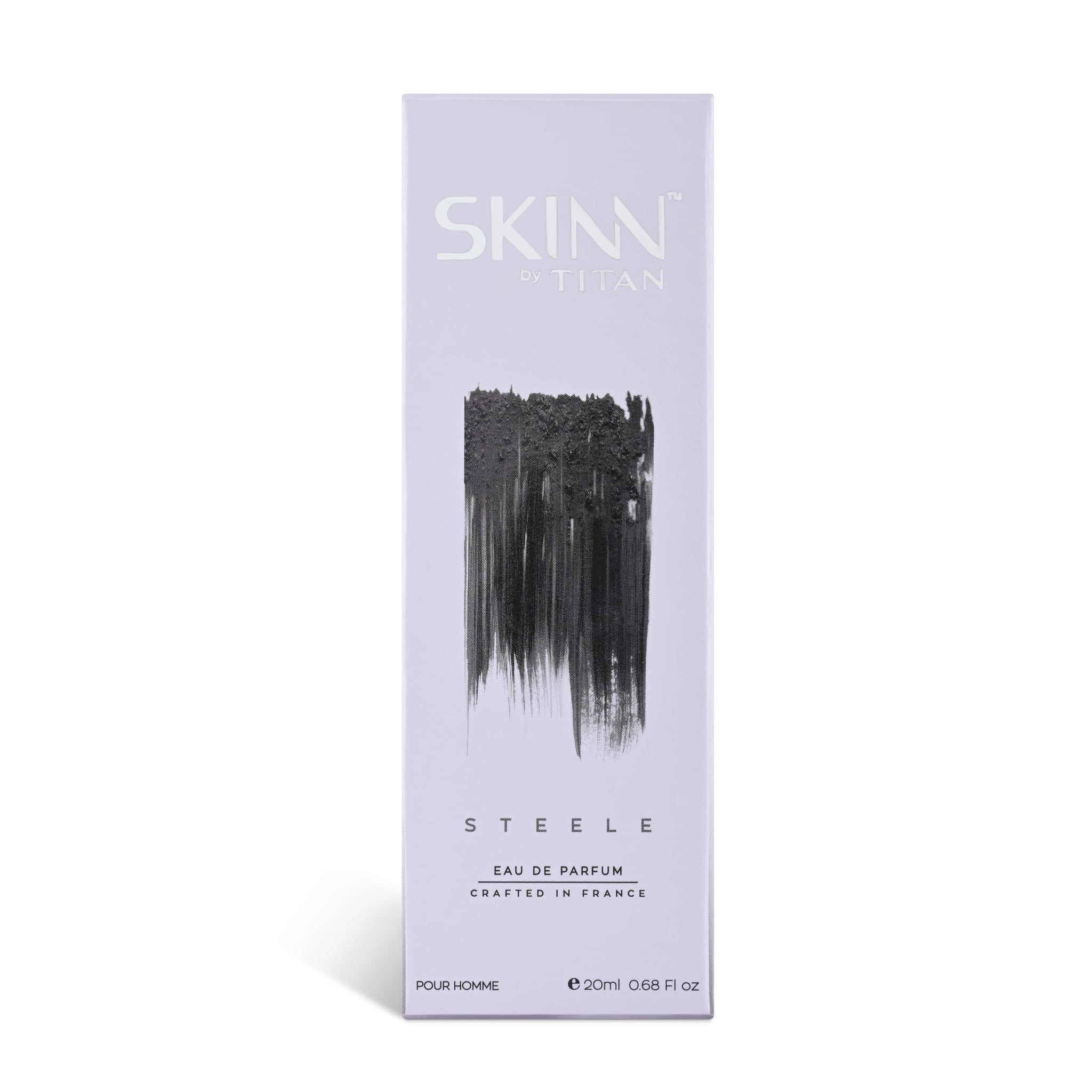 Skinn By Titan Steele Perfume for Men, 20ml, Eau de Parfum, Modern Fragrance with IFRA Certification - front view