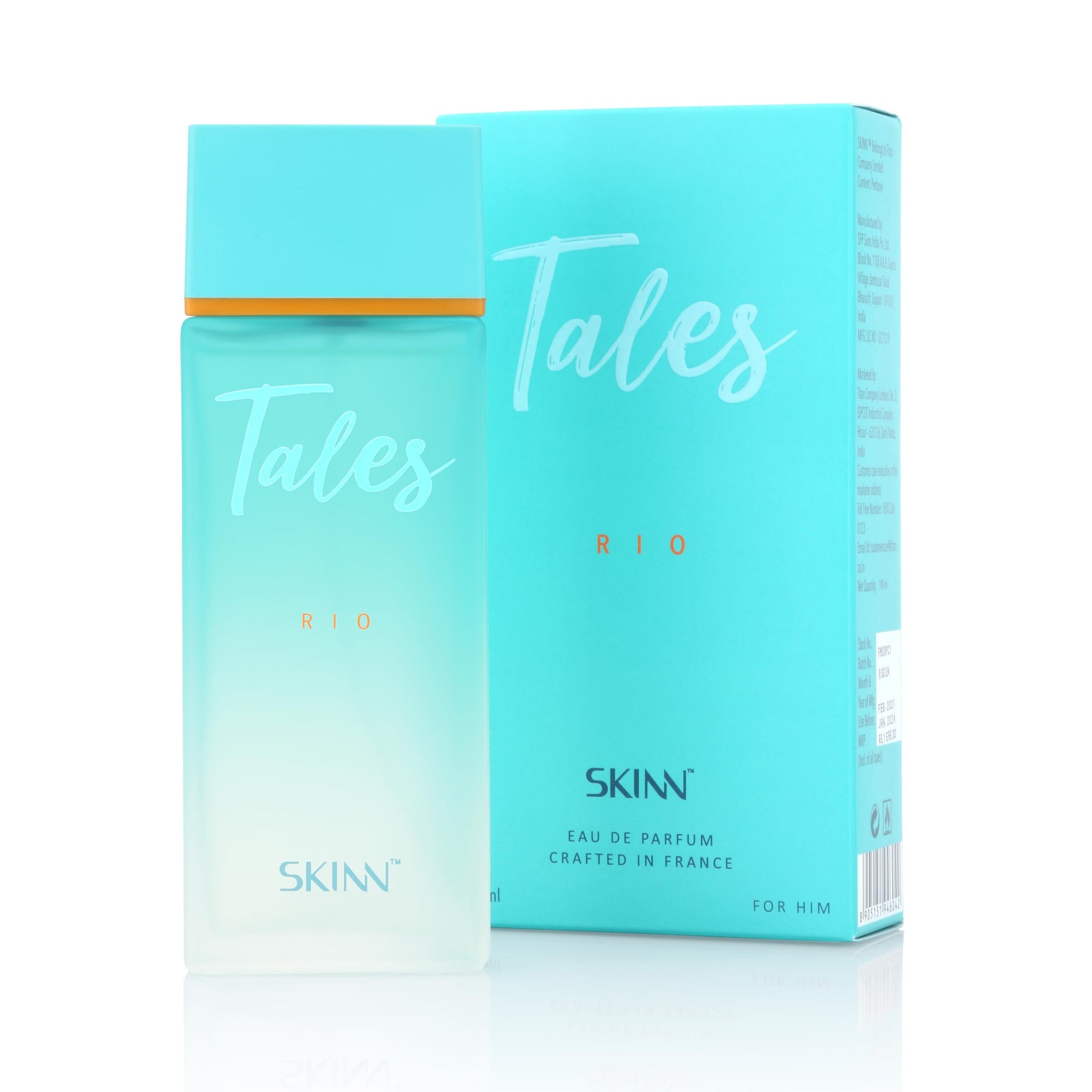 Skinn By Titan Tales Rio Eau de Parfum, 100ml Men's Fragrance, Fresh Woody Scent
