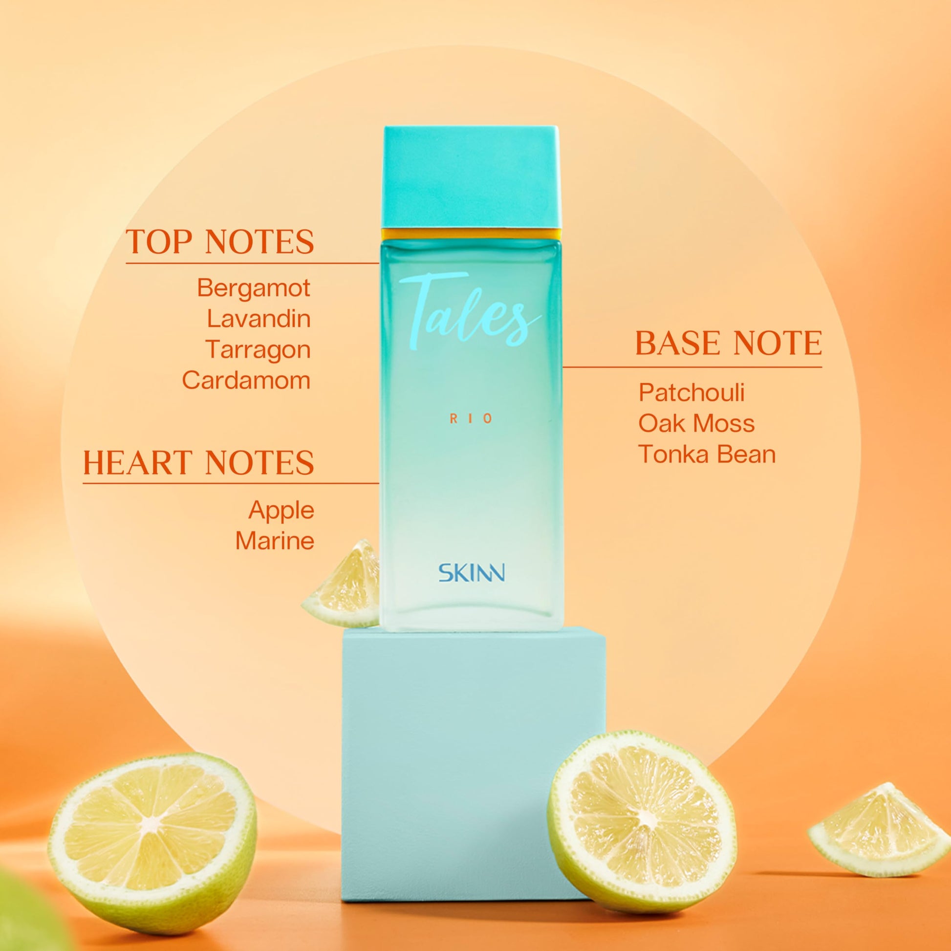Skinn By Titan Tales Rio Eau de Parfum, 100ml Men's Fragrance, Fresh Woody Scent - front view