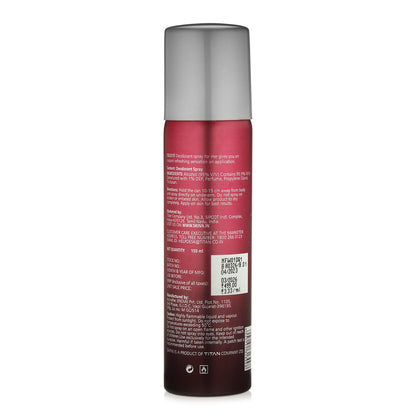 Skinn By Titan Women's Deodorant Gift Set, 3 x 150ml (Celeste, Nude, Amalfi), 530g Gross Weight - label detail
