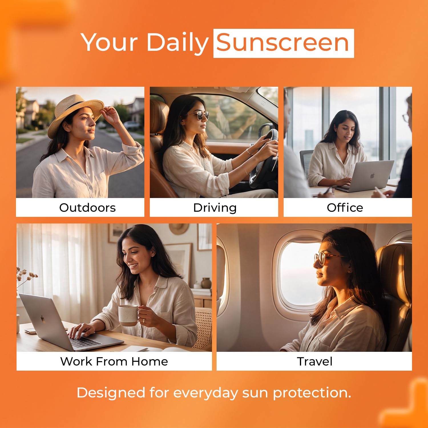 SKINQ Sun Protect Ultra Light Gel Sunscreen SPF 50+ PA++++ Vitamin C, Dermat Formulated - in use (17)