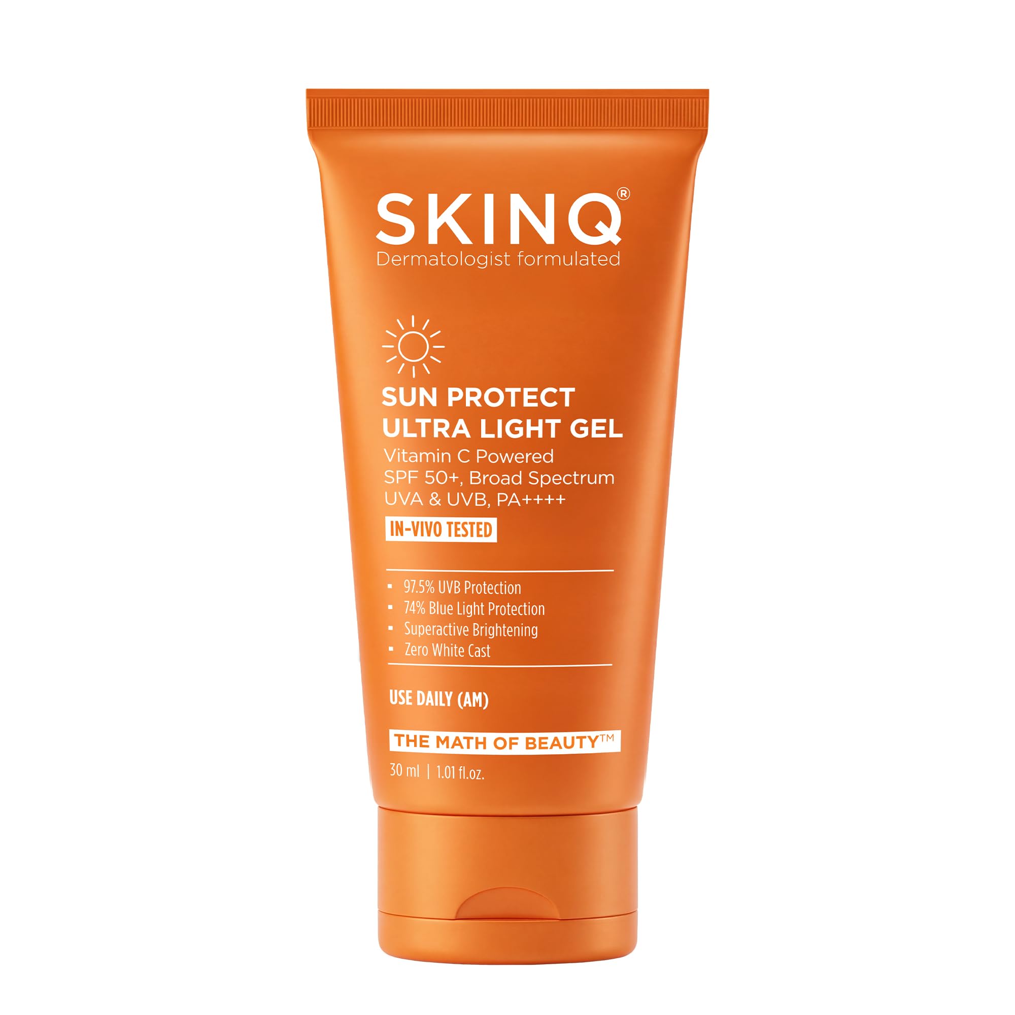 SKINQ Sun Protect Ultra Light Gel Sunscreen SPF 50+ PA++++ Vitamin C, Dermat Formulated (19)