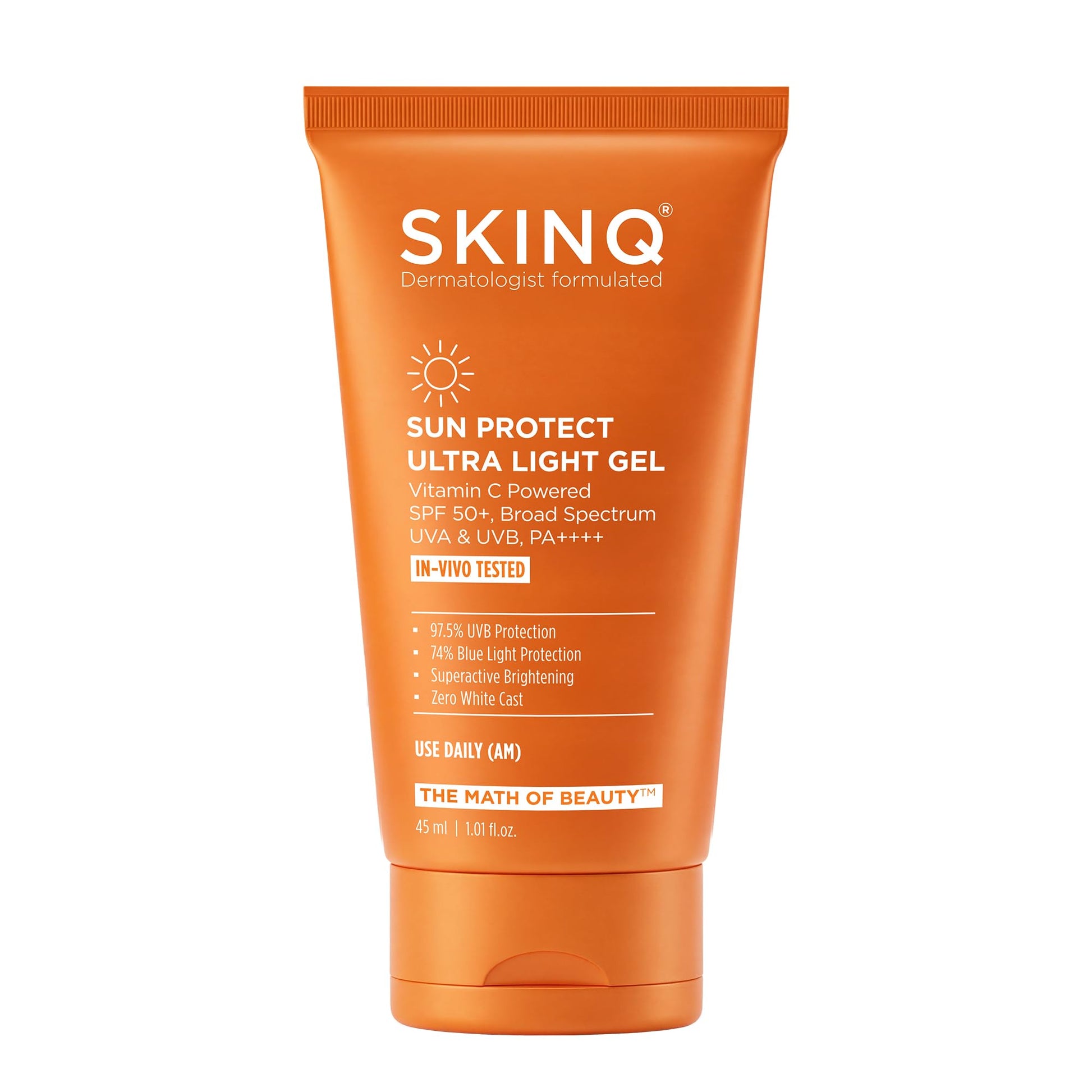 SKINQ Sun Protect Ultra Light Gel Sunscreen SPF 50+ PA++++ Vitamin C, Dermat Formulated (27)