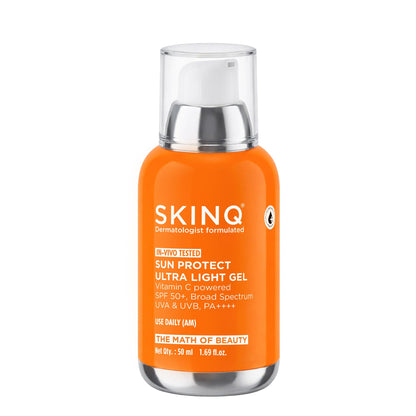 SKINQ Sun Protect Ultra Light Gel Sunscreen SPF 50+ PA++++ Vitamin C, Dermat Formulated (32)