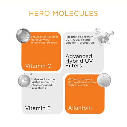 SKINQ Sun Protect Ultra Light Gel Sunscreen SPF 50+ PA++++ Vitamin C, Dermat Formulated - ingredients panel