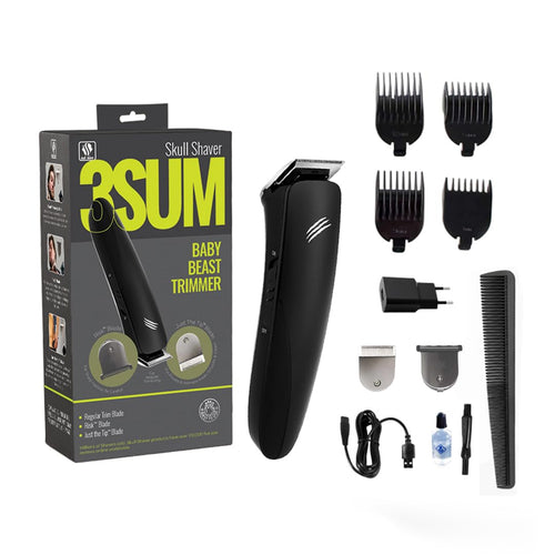 Skull Shaver Baby Beast Trimmer 3SUM 3-IN-1 PRO, All-in-1 Beard, Chest & Body Trimmer, Cordless, 45 Min, 3 Attachments