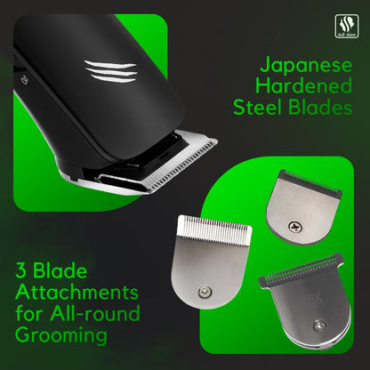 Skull Shaver Baby Beast Trimmer 3SUM 3-IN-1 PRO, All-in-1 Beard, Chest & Body Trimmer, Cordless, 45 Min, 3 Attachments - pack