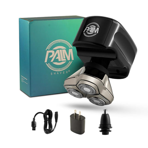 Skull Shaver Palm Shaver for Men - Compact Electric Rotary Shaver, Cordless, Waterproof