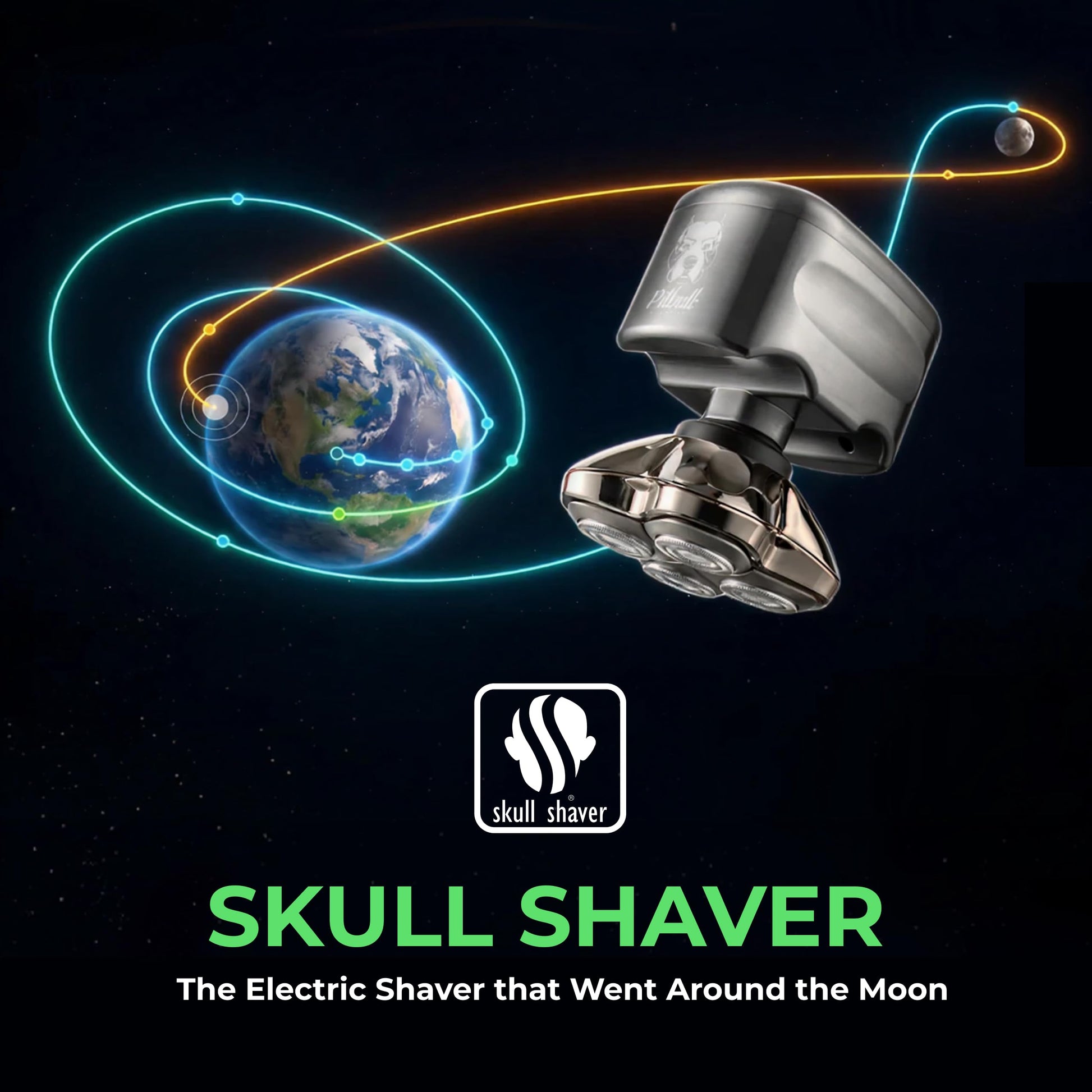 Skull Shaver Palm Shaver for Men - Compact Electric Rotary Shaver, Cordless, Waterproof - size and scale