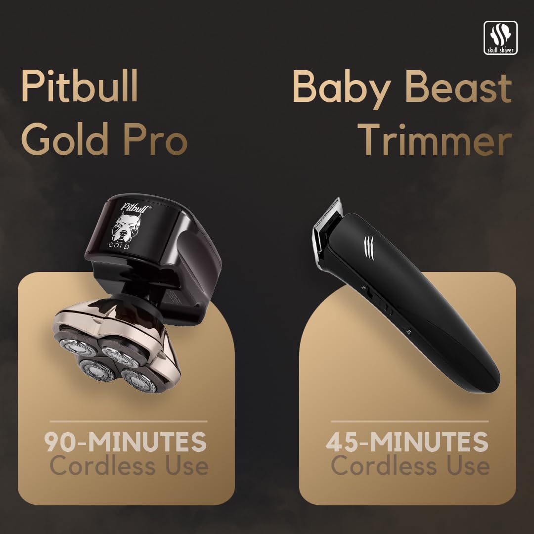 Skull Shaver Pitbull Gold Plus Electric Head Shaver and Trimmer, Rotary Shaver for Men, Waterproof, Cordless - ingredients pa