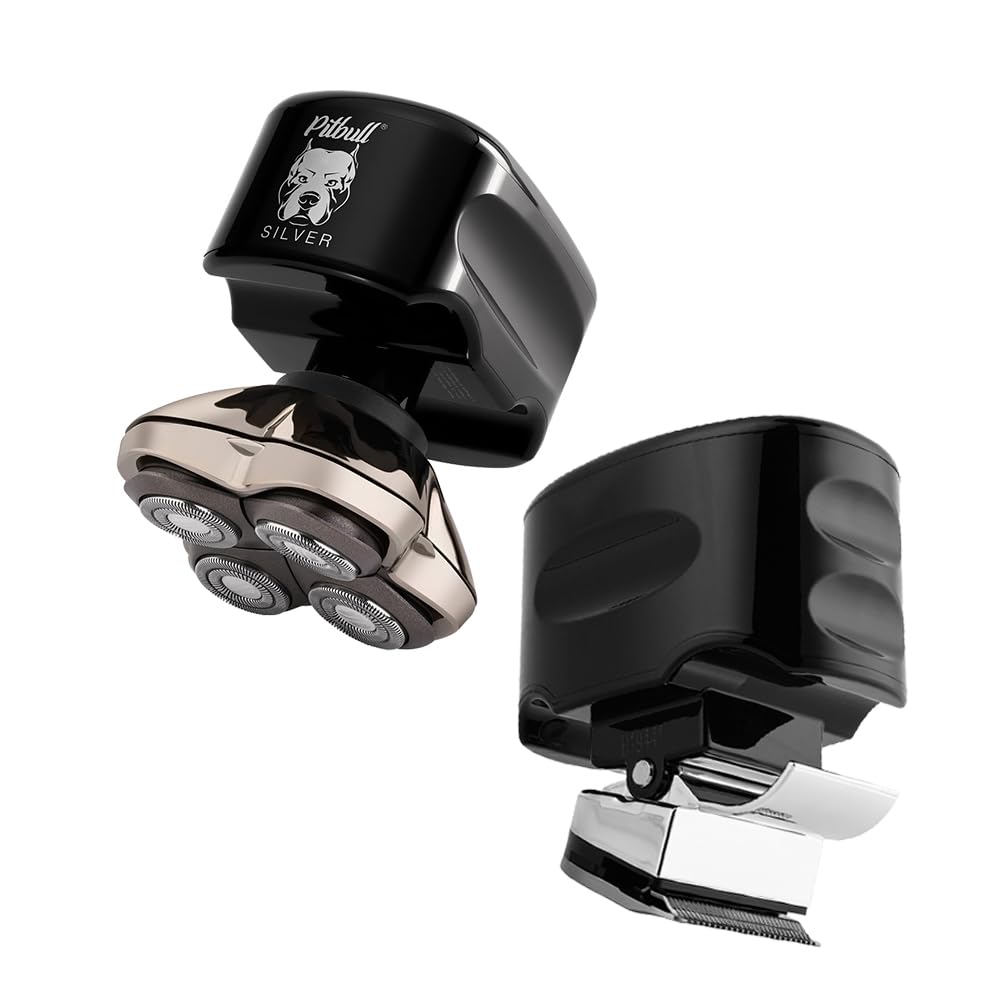 Skull Shaver Pitbull Silver PRO SX5 Electric Head Shaver for Men, Wet & Dry, IPX6 Water Resistant with Vacuum System (8)
