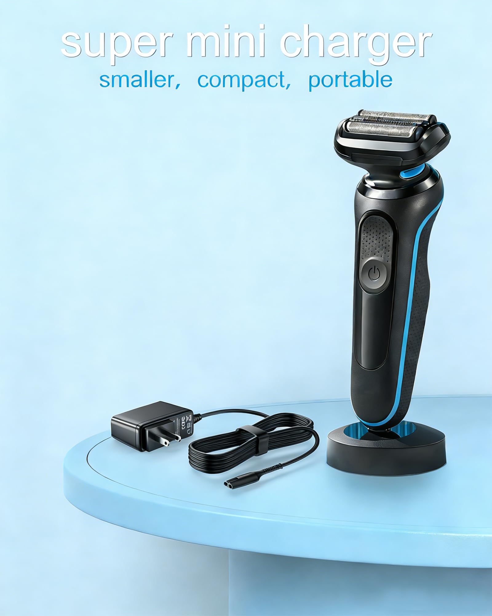 Solopen 12V Charging Adapter for Braun Shavers Series 3/5/7/9 and More, DC 12V 400mA - label detail