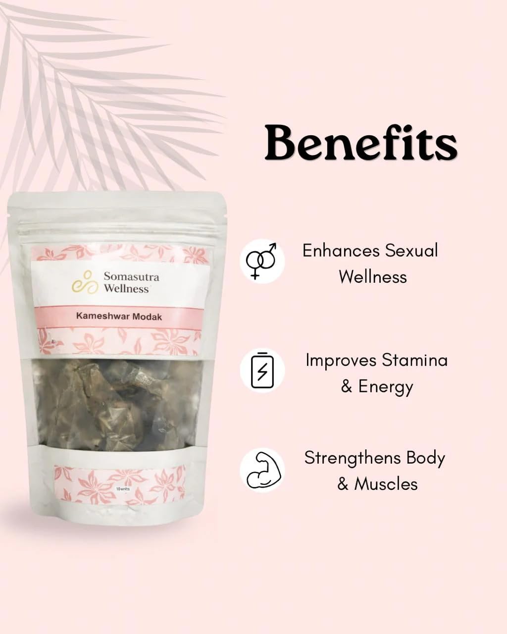 Somasutra Wellness Kameshwar Modak, 100g, Ayurvedic Herbal Supplement - front view