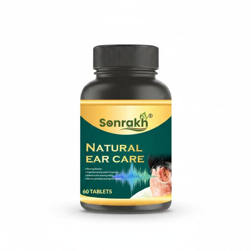 Sonrakh Natural Ear Care Tablets, 60 Count, Ayurvedic Herbal Supplement, 95g Bottle