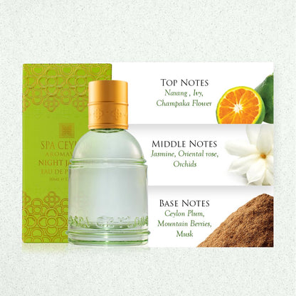 SPA CEYLON Eau de Parfum Spray, 50ml, Vegan Formula with Floral Notes, Spice Accents, and Amber Base - back view (19)